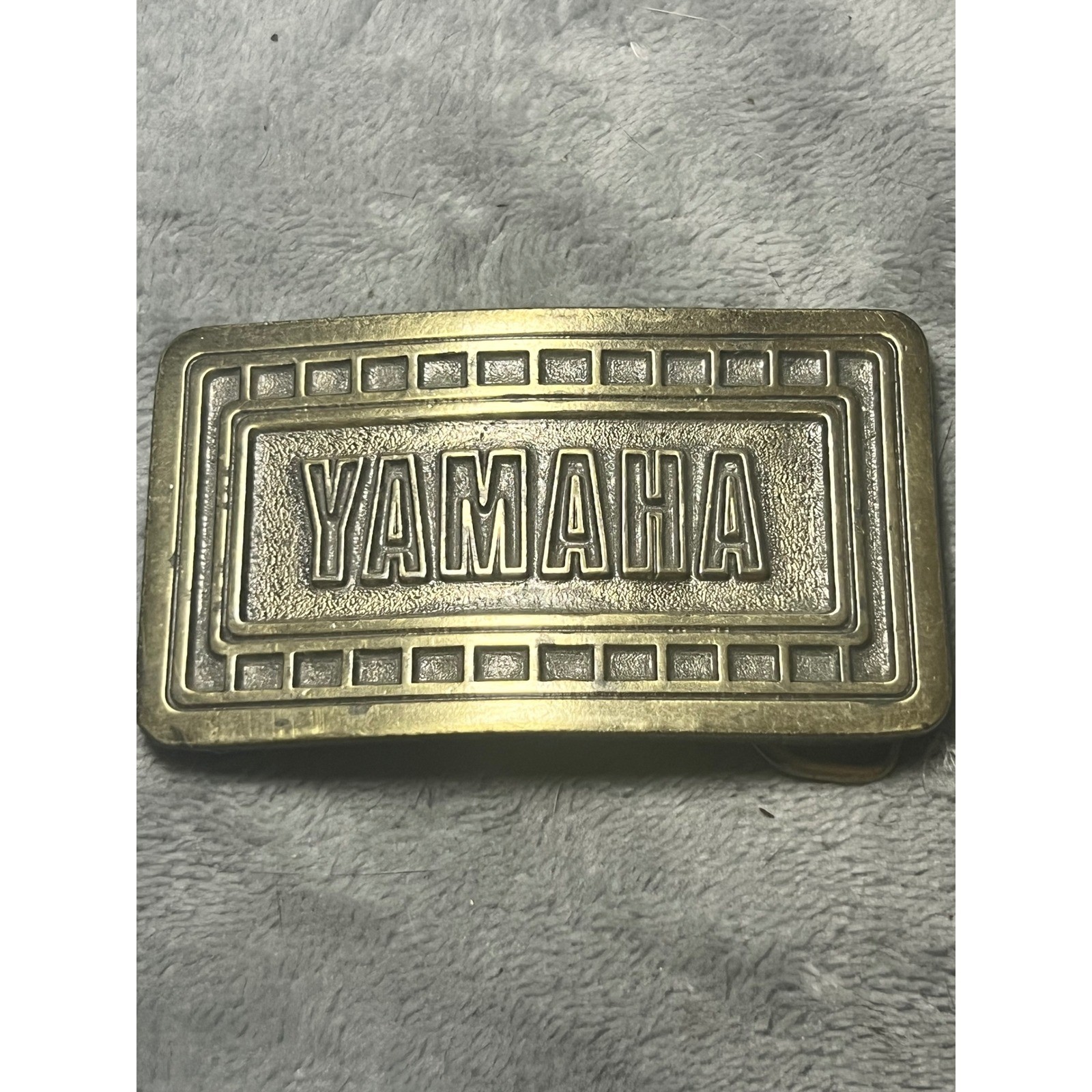 Vintage Yamaha Brass Tone Belt Buckle Genuine Yamaha Accessory Motorcycle