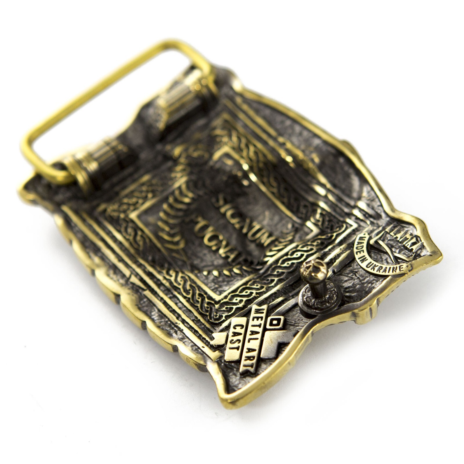 Belt buckle « Gladiator »; swordsman belt buckle; ancient warrior buckle;