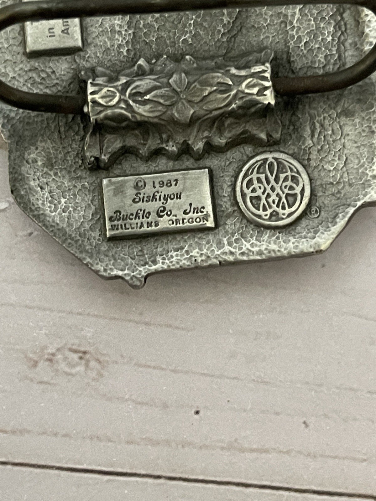 Siskiyou Buckle Co. American Veteran And Damn Proud of It Belt Buckle 1987