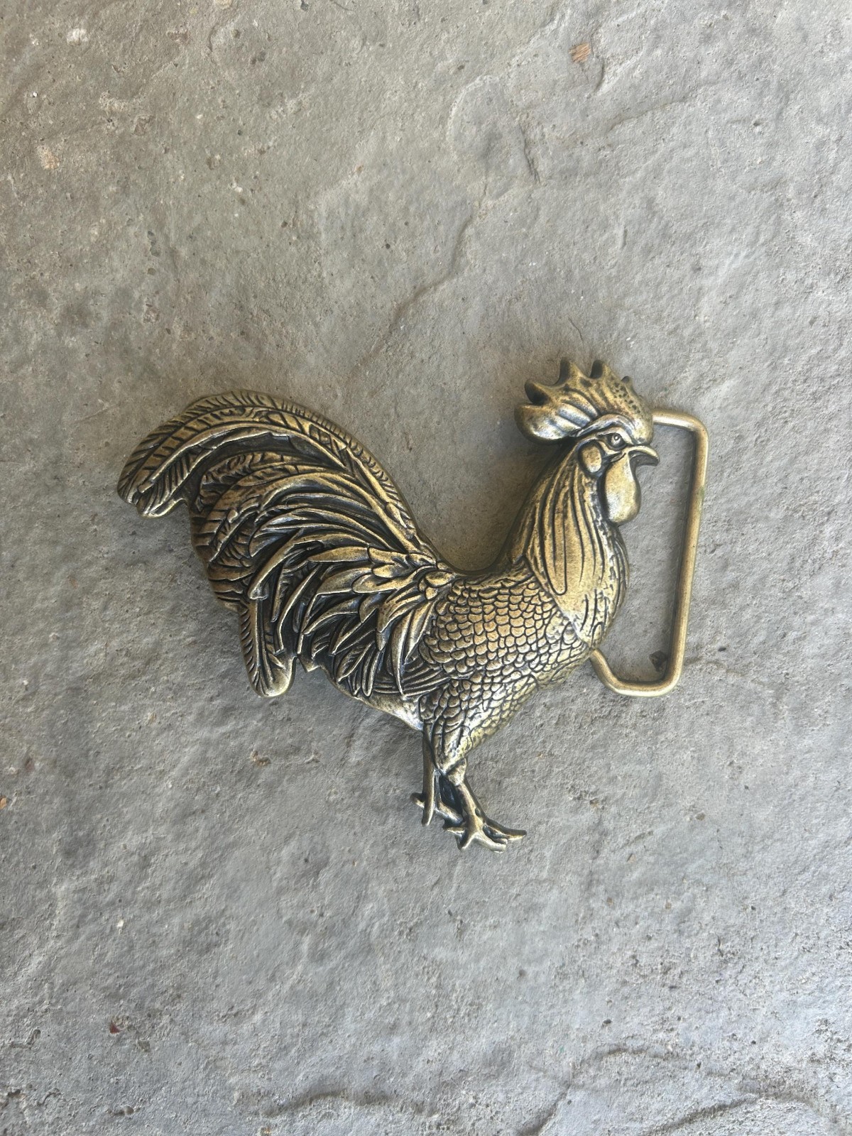 Brass Rooster Belt Buckle Country Western Chicken Art Cowboy Rodeo Gift Buckle