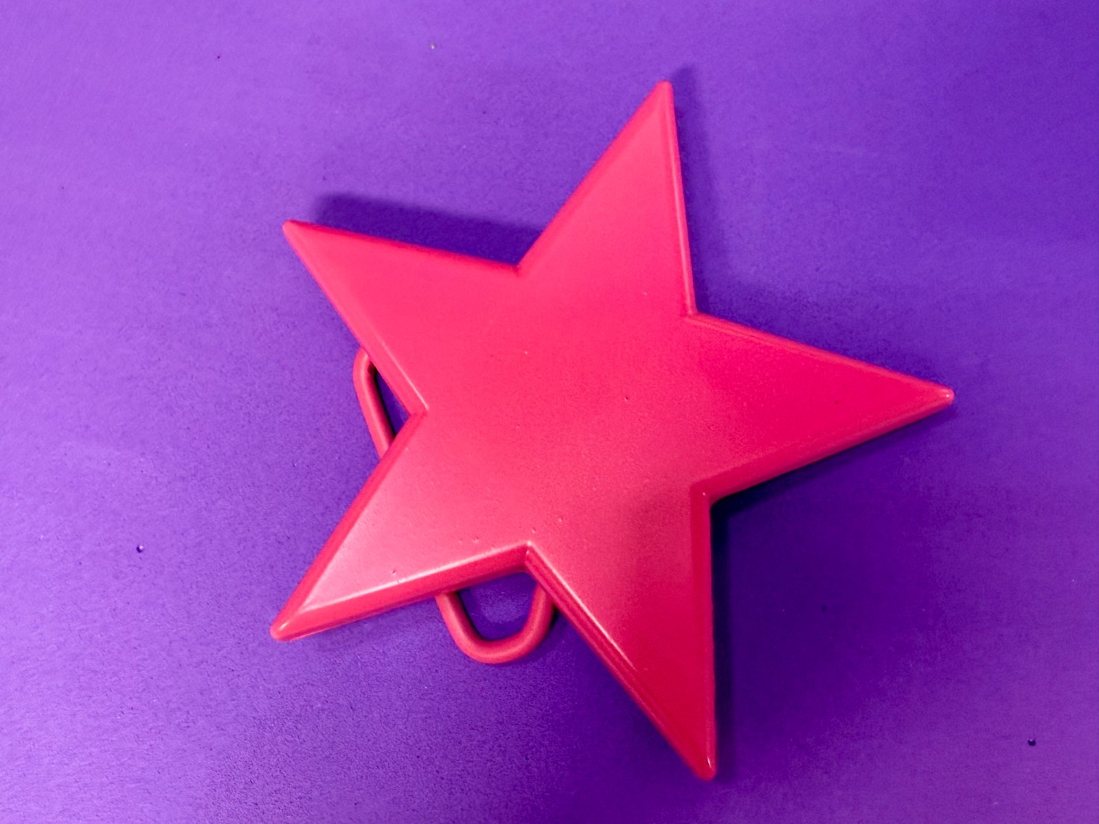 Pink Girlie Star Shaped Cutout Kids Women&rsquo;s Fun Bright Large Belt Buckle