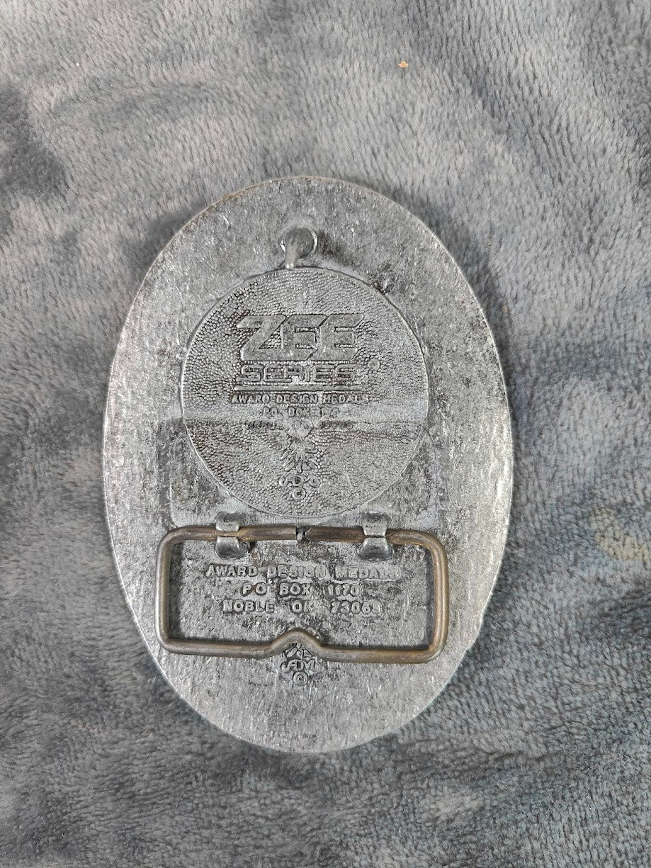 Cowboy Western Cattle Drive Longhorn Steer Zee Series Belt Buckle
