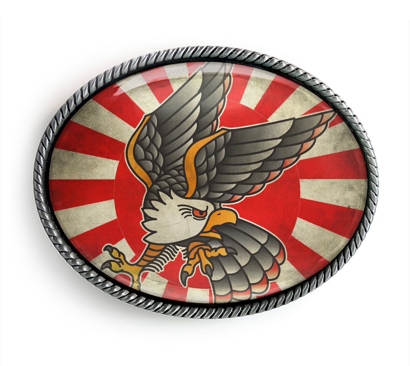 Vintage Eagle Belt Buckle – Traditional Tattoo Flash Belt Buckle – 736
