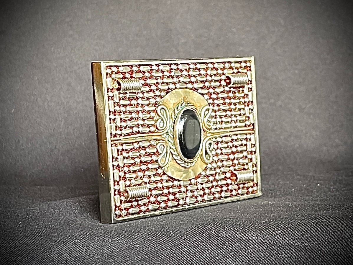 Peruvian Black Stone Ring Artisan Industrial Belt Buckle OOAK Darren McNeese