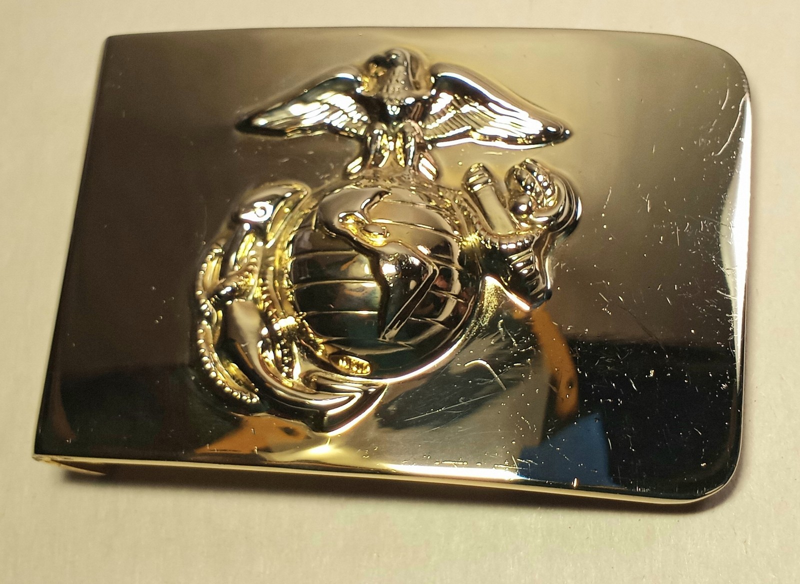 Vintage USMC Solid Brass Belt Buckle – Marine Corps Made In USA-Signed KIGI
