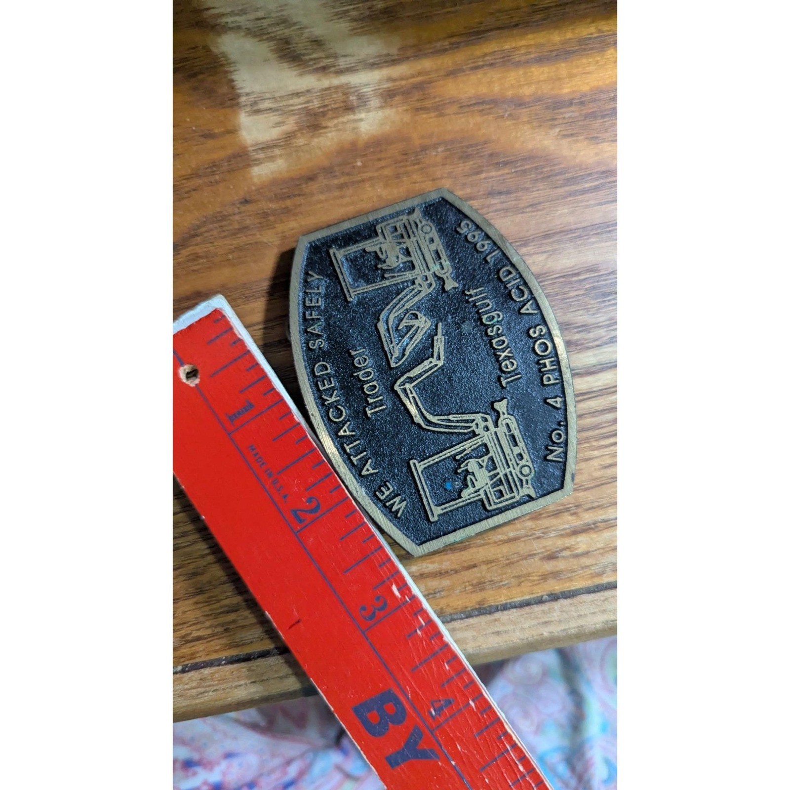 Vintage DynaBuckle Texasgulf 1995 Solid Brass Belt Buckle Excavator Industrial