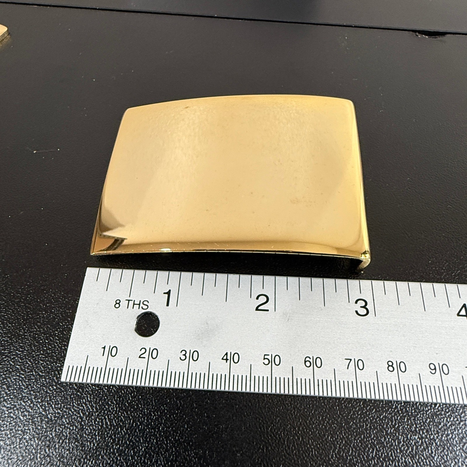 US Military Brass Belt Buckle Set Brass No Insignia NSN 8315-01-503-2104