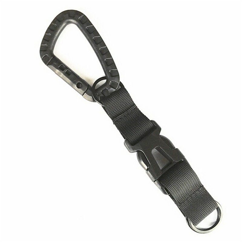 Tactical Keychain Molle Webbing Hook Belt Buckle Detachable Carabiner Key Rings