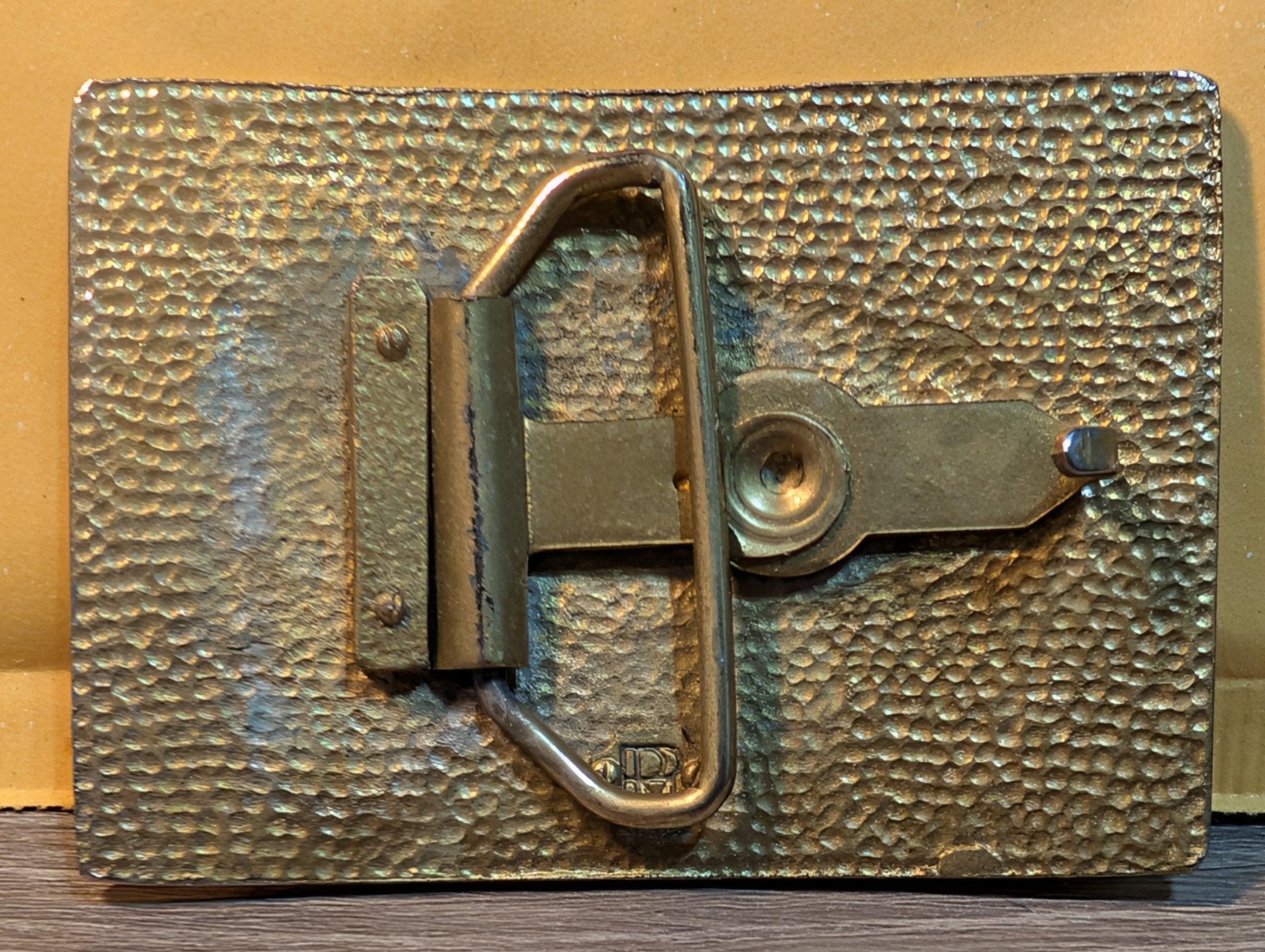 Vintage~**REMINGTON & SONS GUN BELT BUCKLE**~2 Tone~3 3/8&Prime; X 21/4&Prime;