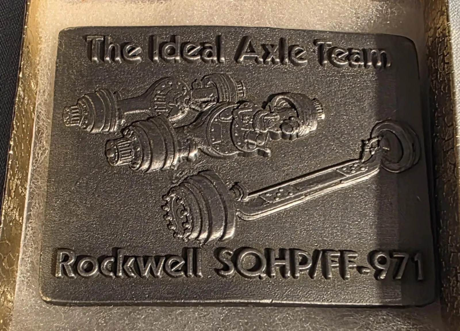 Vintage Metal Belt Buckle, The Ideal Axle Team, Rockwell, Automotive Parts, Nice