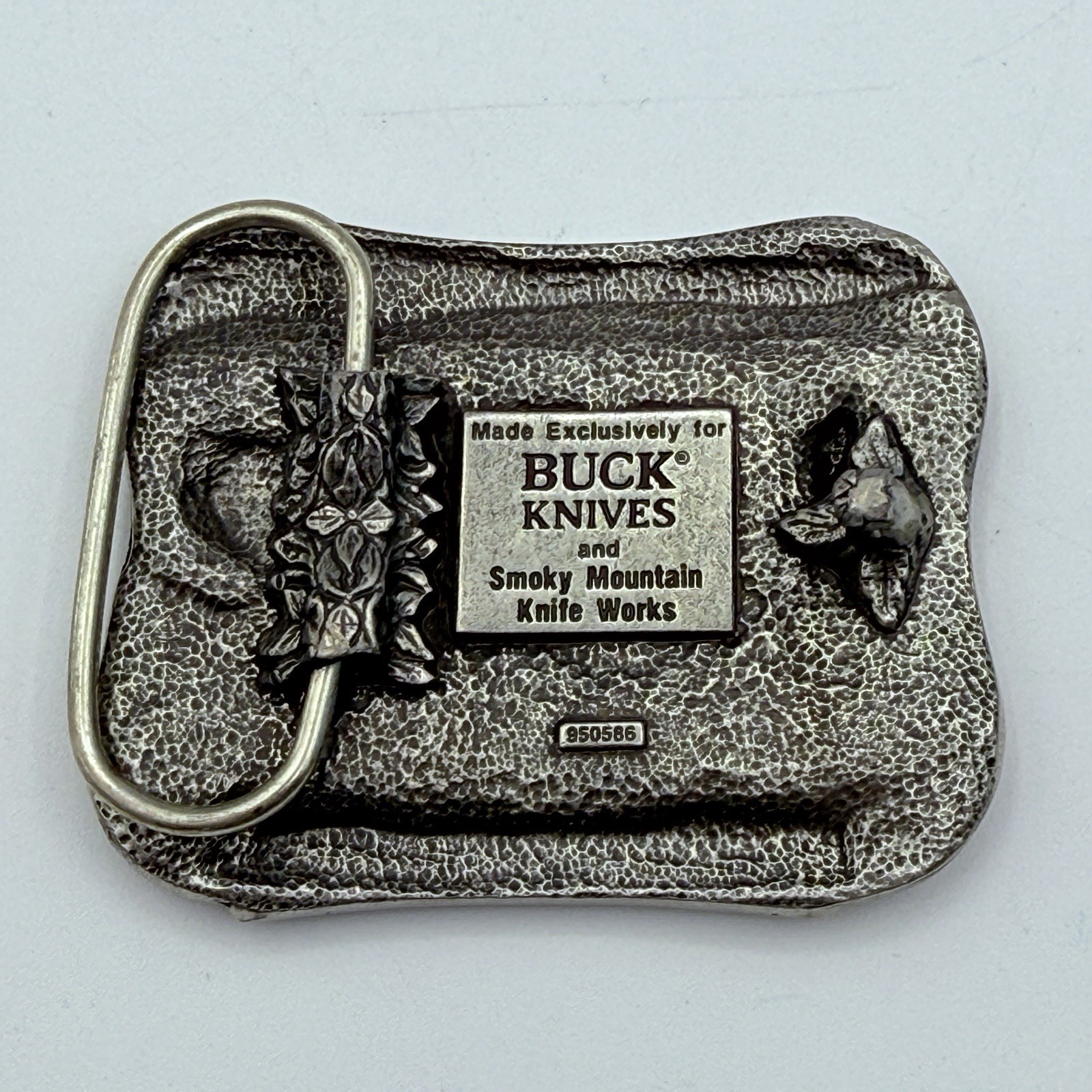 Buck Knives Metal Belt Buckle, Four Generations of Knife Makers