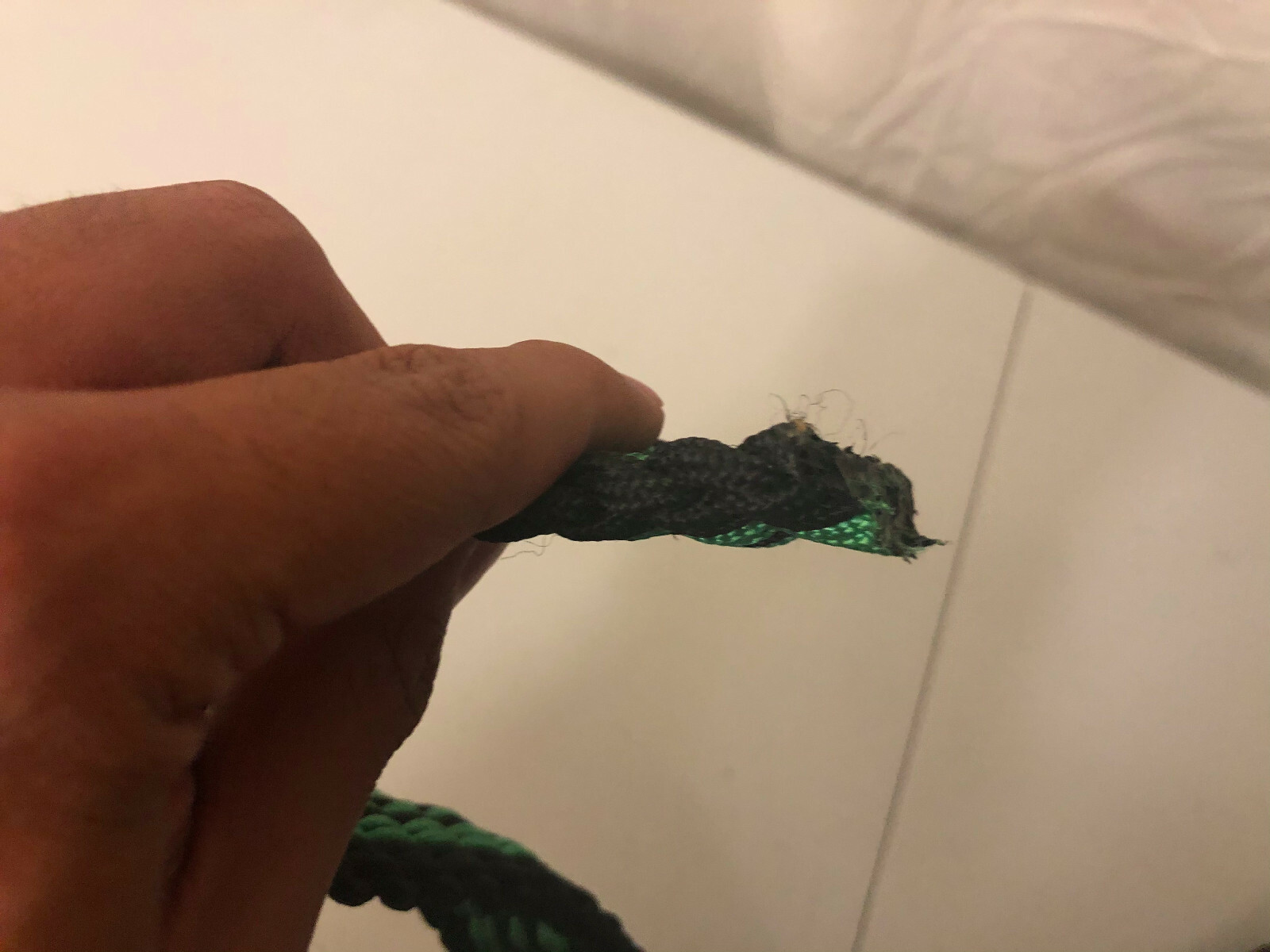 New Handmade Nylon braided Men Women Belt Green Black 48in No Buckle