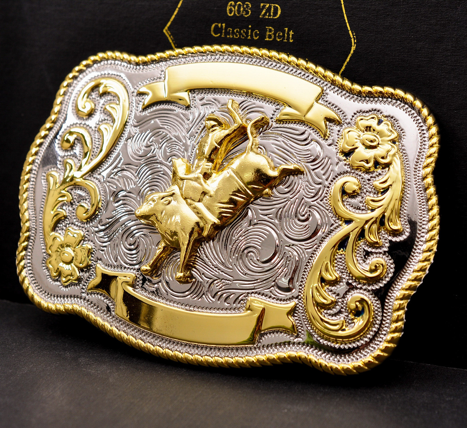 ROCK BULL RIDE RODEO LONG HUGE RODEO BIG COWBOY TEXAS WESTERN SHINE BELT BUCKLE