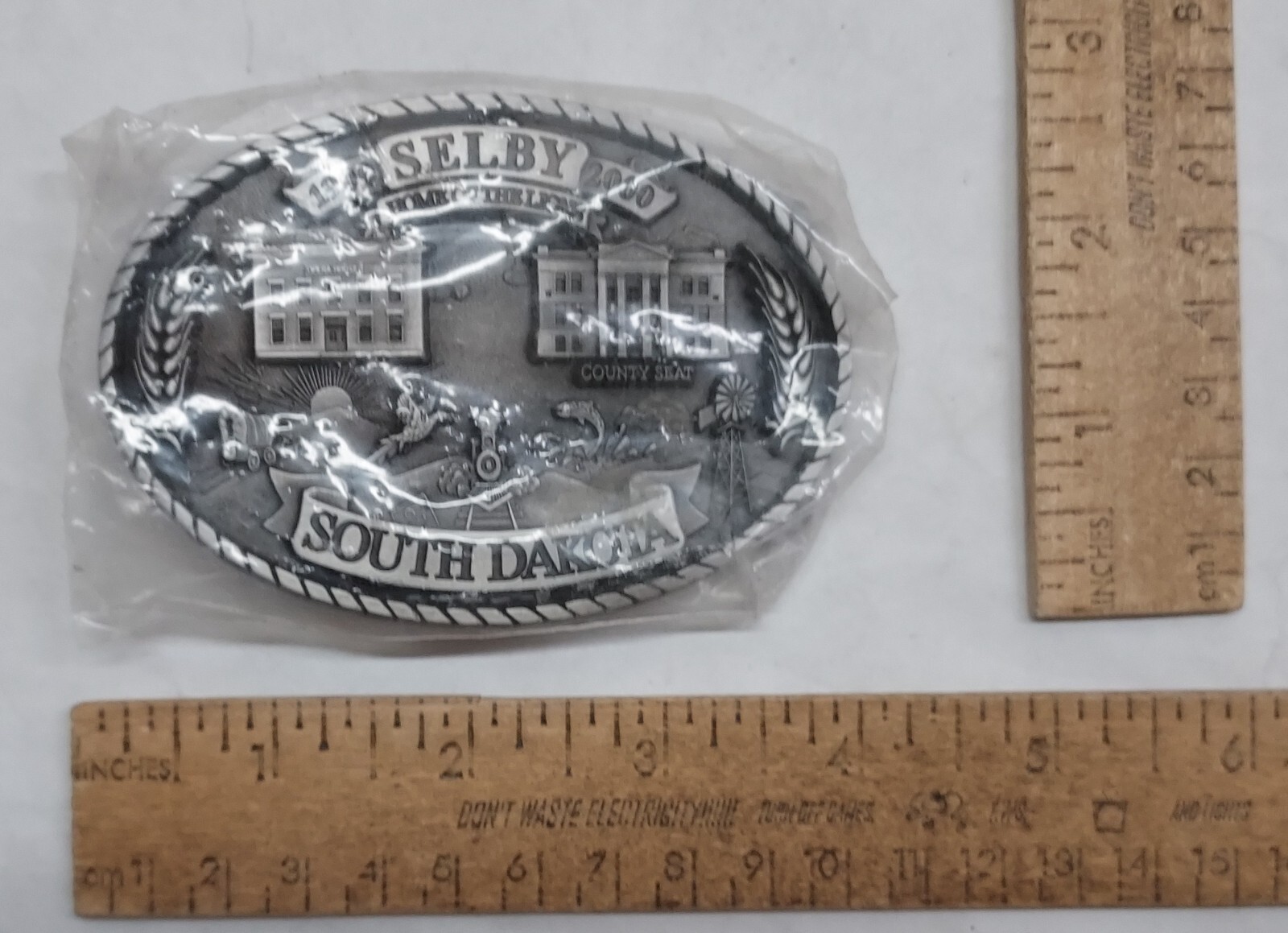 2000 – SELBY, SOUTH DAKOTA – #d – belt BUCKLE – listing #6874