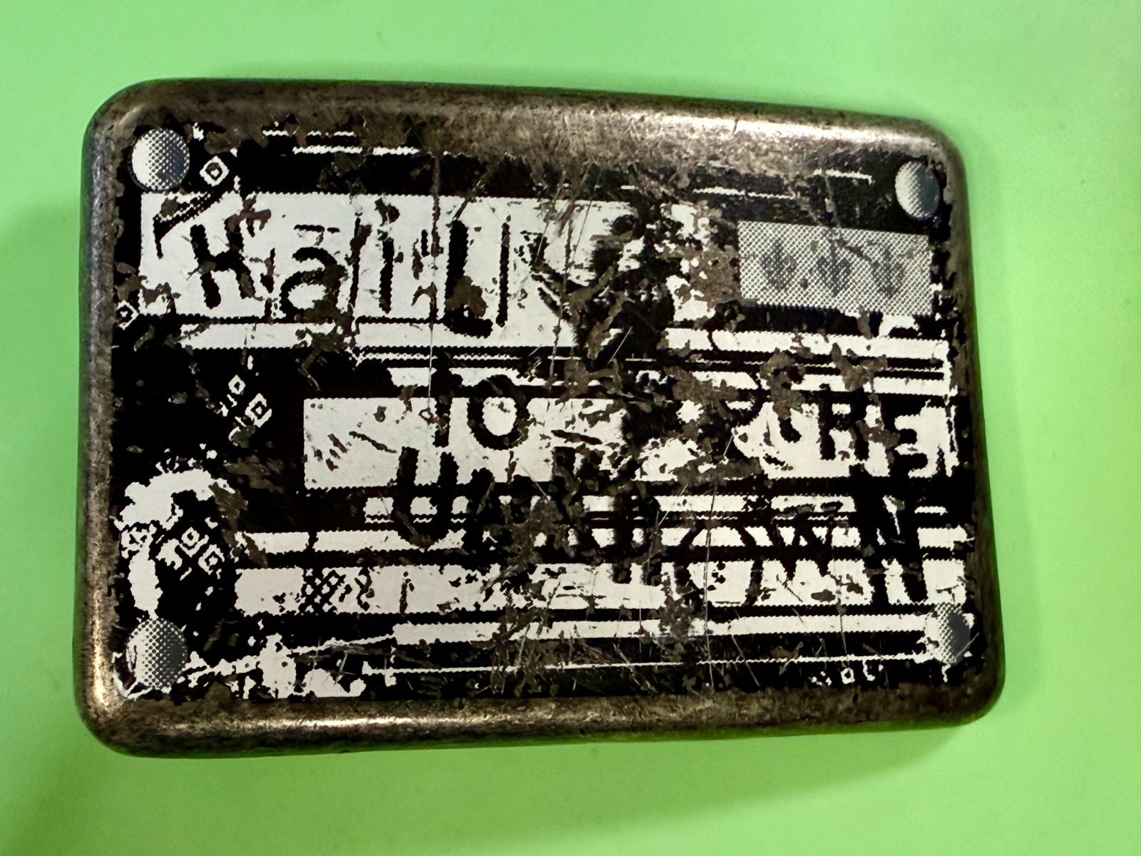 Hail to the Unknown Statement Novelty Vintage Rectangular Belt Buckle