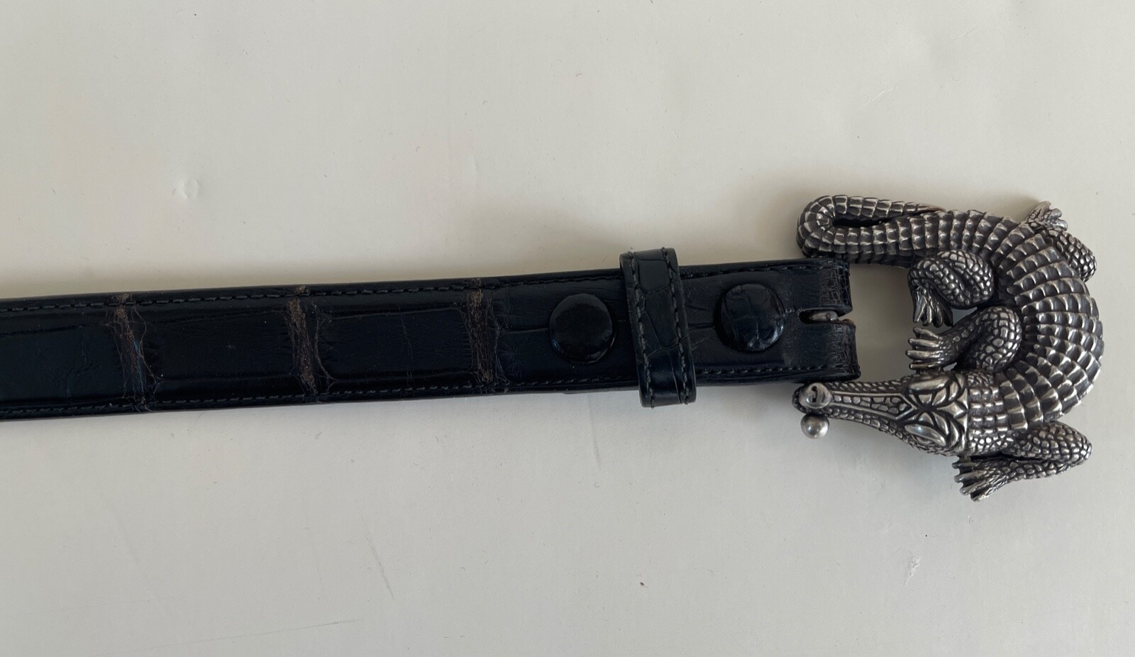 Authentic * Barry Kieselstein Cord * Vintage * Sterling Alligator Belt & Buckle