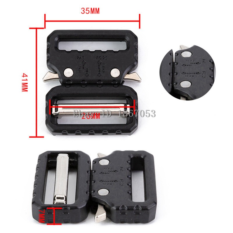 Quick Release Belt Buckle Metal 25mm 38mm Tactical Web Belt Outdoor Hunting Gear