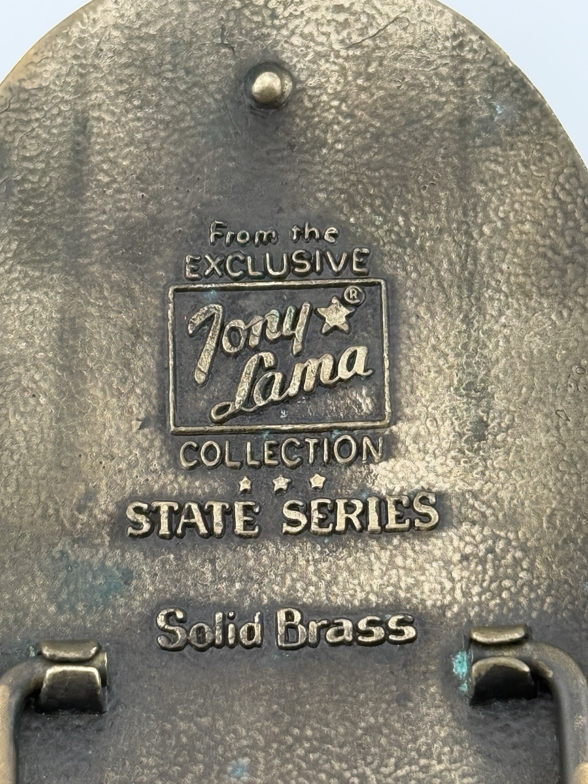 Tony Lama Collection The State of Texas Lone Star Solid Brass Belt Buckle