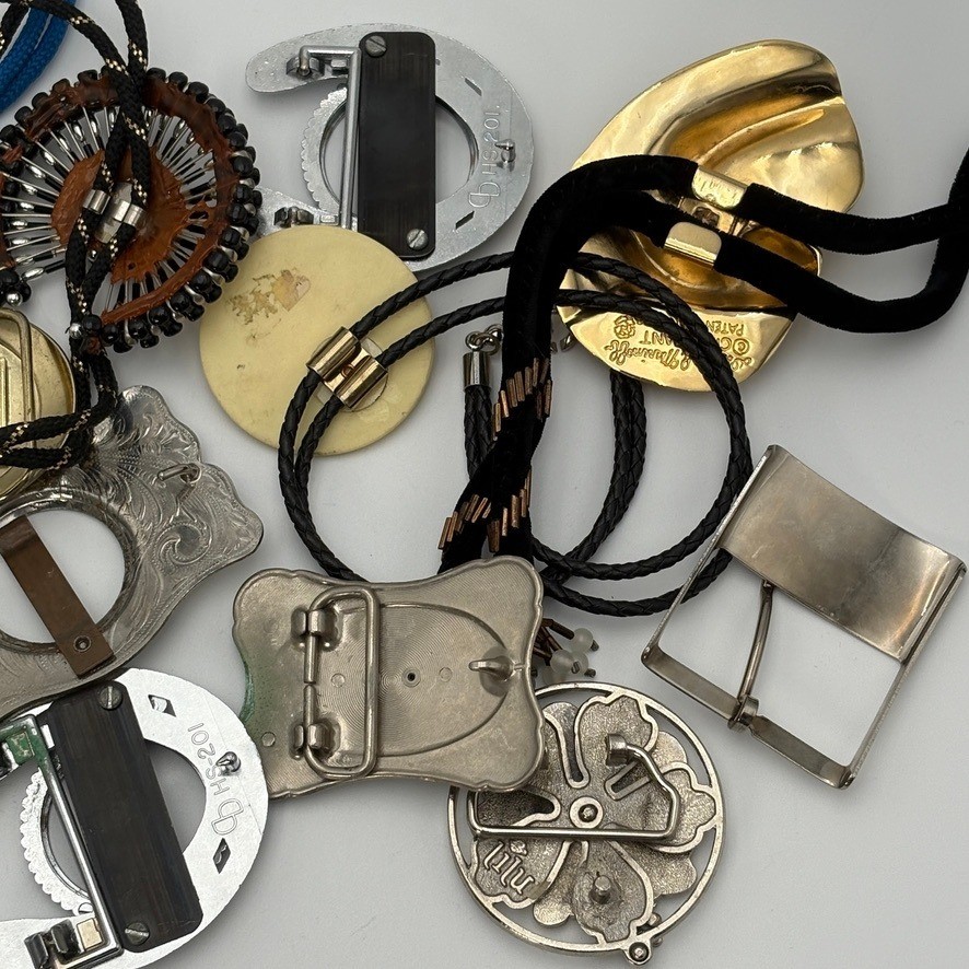 Western Bolo Tie and Belt Buckle Lot 11pc
