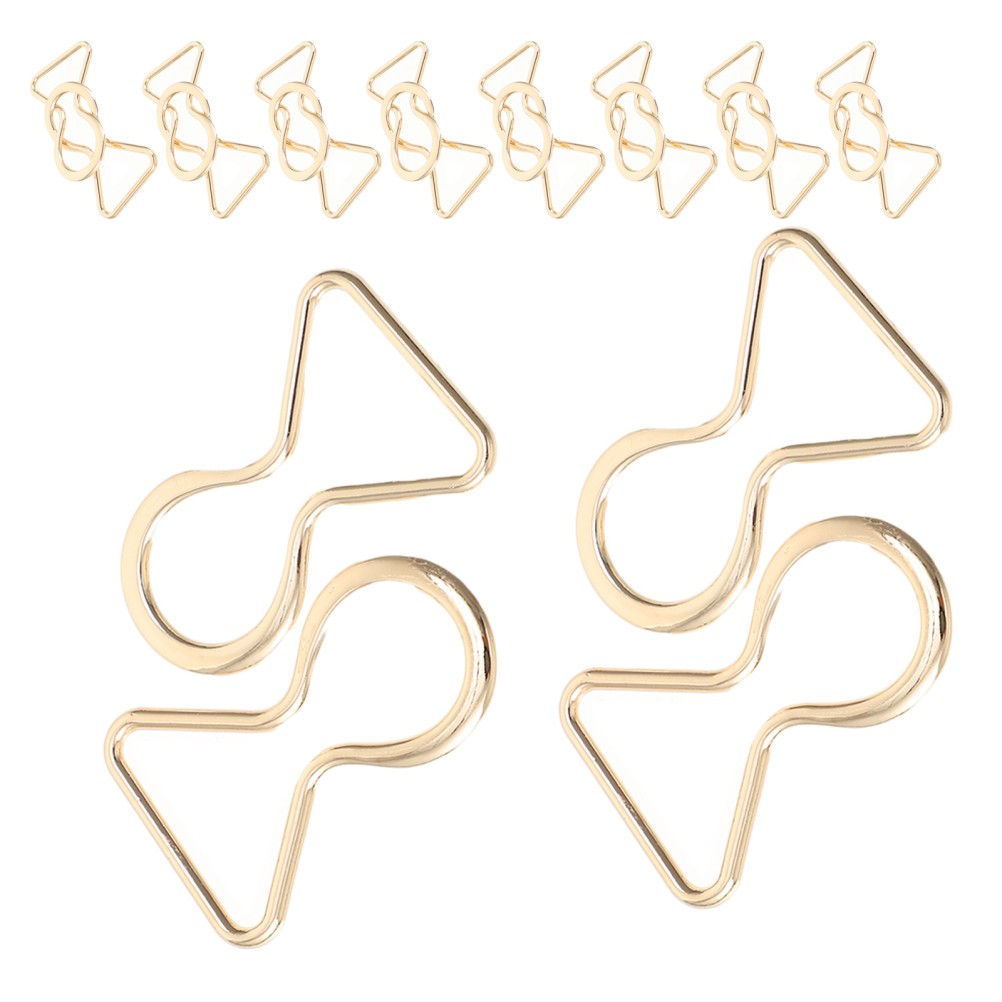 10 Pairs Golden Alloy Buckles for Coats Reusable Dress Waistband Accessories