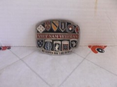 Vintage Viet Nam Veteran We Served Our Time In Hell Belt Buckle