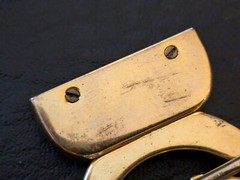 Gucci Interlocking Belt Buckle Gold Parfums Mod Brev Monogram 2.5 x 1.5 in