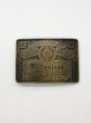 Budweiser Lager Beer Belt Buckle Anheuser-Busch E13