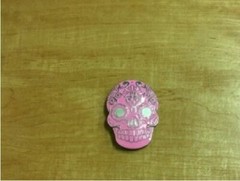 Buckle Rage Mexican Katrina Skull Belt Buckle, Pink, One Size