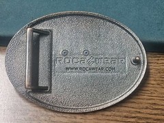 VINTAGE 1999 ROCAWEAR BRAND DENIM JEANS DENIM BELT BUCKLE