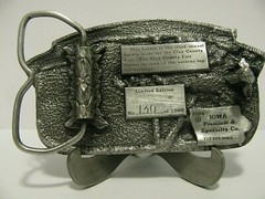 3rd Annual 1984 Clay County Fair Spencer Iowa Tractor Belt Buckle Limited Ed 130
