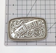 Vintage 2005 Jack Daniels Old No 7 Belt Buckle Silver Tone 5007JD Western Rodeo