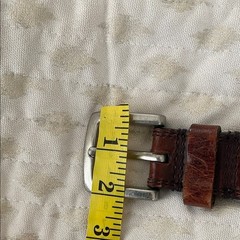 Columbia Vintage Dark Brown Leather Men&rsquo;s Belt with Silver 2&Prime; Buckle Size 38