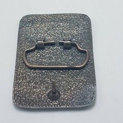 Vtg 1970&rsquo;s Licensed C B Operator Belt Buckle 3 1/4&Prime; x 2 3/8&Prime; CB Radio