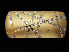 QC01173 REALLY COOL **ABSTRACT CRYSTALS** FASHION GOLDTONE BELT BUCKLE