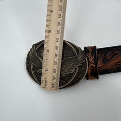 vintage MONTANA SILVERSMITHS belt buckle SOLID BRASS western EAGLE america