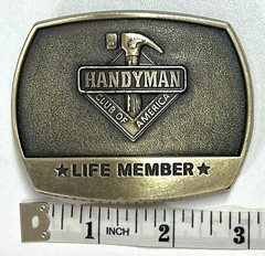 Vintage 1996 Handyman Club of America Life Member Belt Buckle