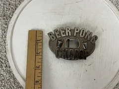 Kalan Beer Pong Champ w/ Built In Bottle Opener 2.5&Prime;x4&Prime; Oval Belt Buckle