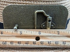 Simple Western Cowboy Antiqued Bronze Rectangle Dotted Belt Buckle