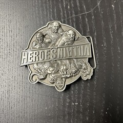 Heroes Villains Belt Buckle Marvel 2009 Reversible Up Down Nice! Captain America