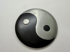 Yin Yang Symbol Chinese Philosophy Duality New Grey & Black Color Belt Buckle