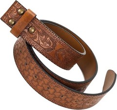 UTOWO Men Women Retro Belt Strap 47&Prime;Belt for 36&Prime;-40&Prime; waist, Lightbrown Strape