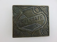Falstaff Beer Brass Belt Buckle Vintage Wyoming Studio Art Works USA