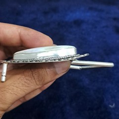 Scolecite Silver Plated Belt Buckle Handmade Natural Gemstone Western Boho Belt