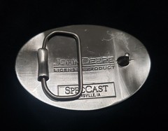 JOHN DEERE Enameled Oval Rare SpecCast Custom Belt Buckle