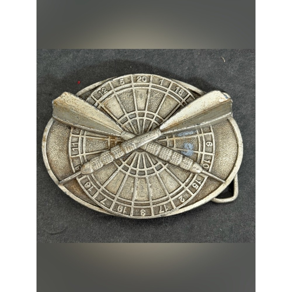 Dart Throwing Game Bergamot Brass Works Vintage Belt Buckle 1984