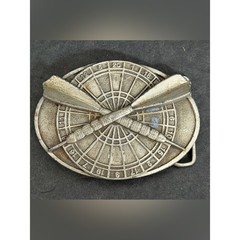 Dart Throwing Game Bergamot Brass Works Vintage Belt Buckle 1984