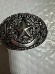 Men Silver Metal Belt Buckle Western Cowboy Texas State Lone Star Oval Jean Pant
