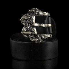 German silver belt buckle Wolf&rsquo;s Paw, wolf paw with claws, beast claws buckle