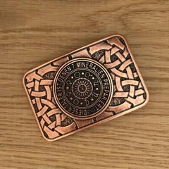 Sun Amulet Mens Ractangle Metal Belt Buckle Protective Talisman Accessories