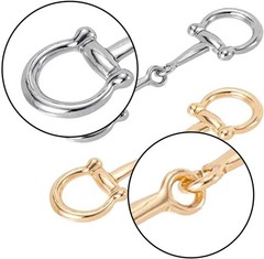 4pcs Horse Bit Buckle, Double Silk Scarf Ring, D-Ring Snaffle Bit Connectors for